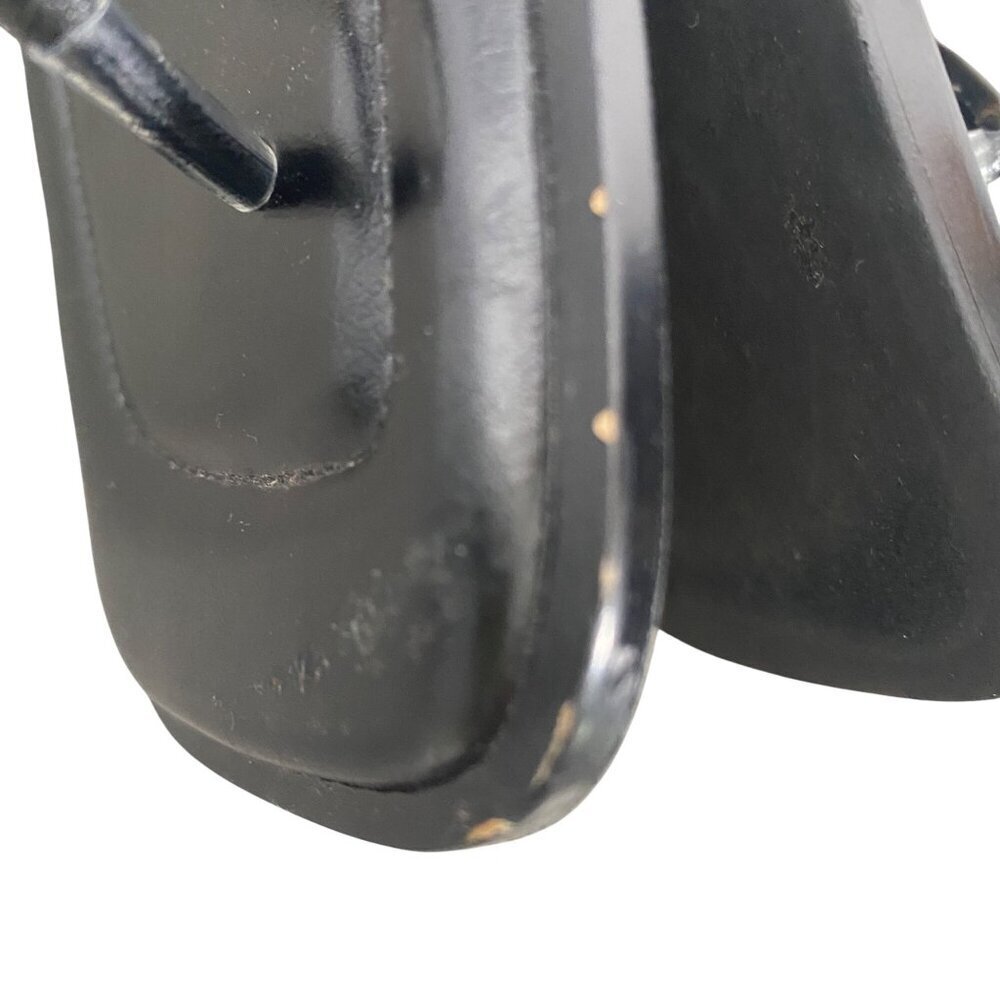 Jeffrey Campbell Black Leather Thong Sandals with Gold & Tan Hardware - Picture 14 of 14